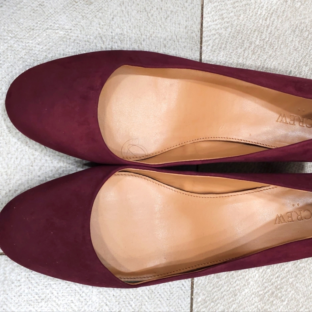 J. Crew Purple Flats Elegant Suede Loafers